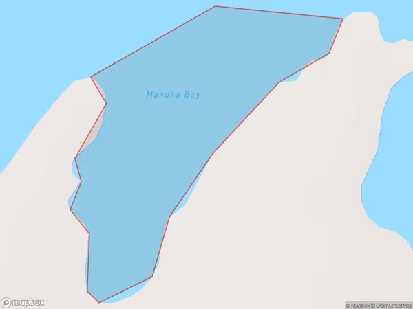 Manuka Bay, Otago Polygon Area Map