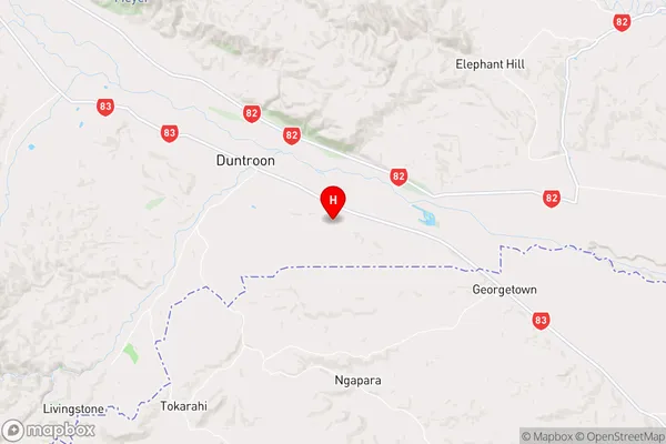 Kokoamo,Canterbury Region Map