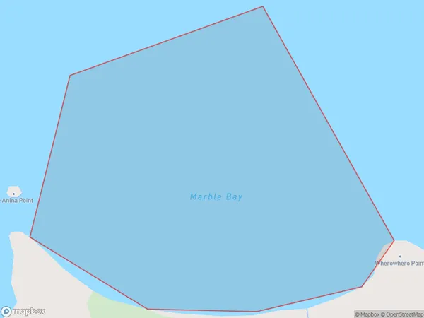 Marble Bay, Northland Polygon Area Map