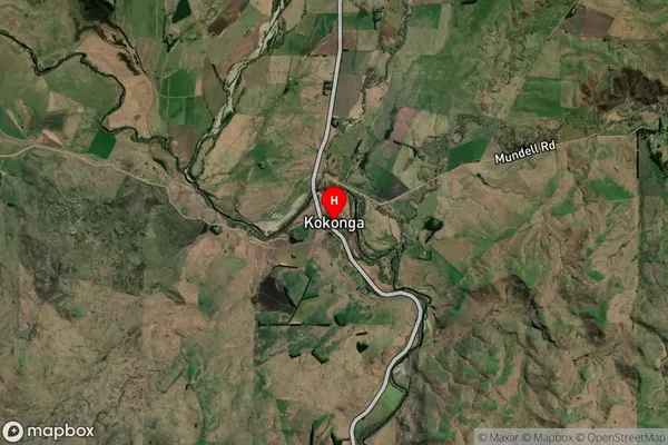 Kokonga,Otago Satellite Map