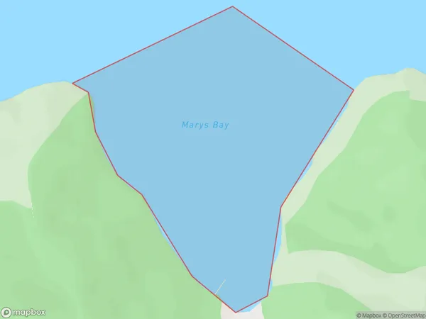 Marys Bay, Marlborough Polygon Area Map