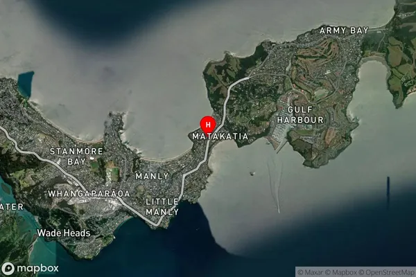 Matakatia Bay,Auckland Satellite Map