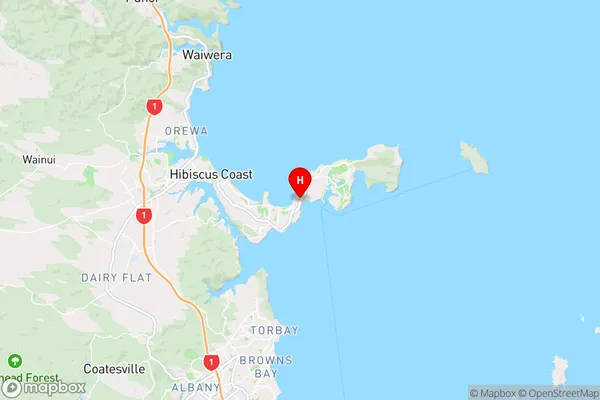 Matakatia Bay,Auckland Region Map