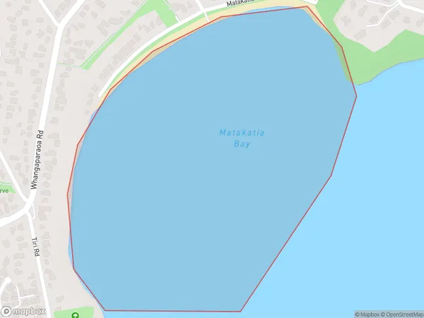 Matakatia Bay, Auckland Polygon Area Map