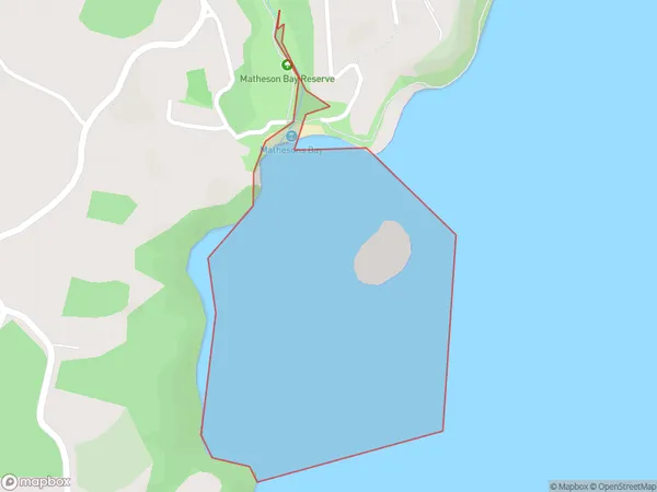 Te Kohuroa / Mathesons Bay, Auckland Polygon Area Map