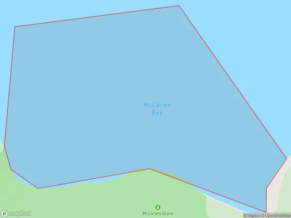 McLaren Bay, Marlborough Polygon Area Map