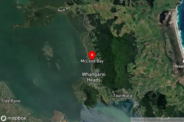 McLeod Bay,Northland Satellite Map