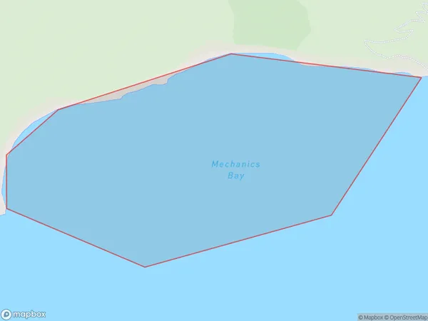 Mechanics Bay, Canterbury Polygon Area Map