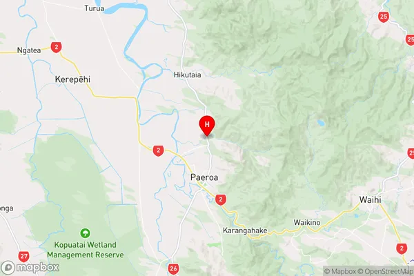 Komata,Waikato Region Map