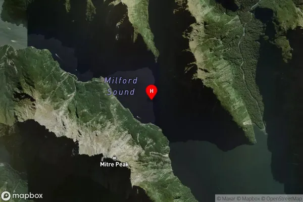 Milford Sound/Piopiotahi,Southland Satellite Map