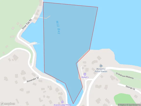 Mill Bay, Northland Polygon Area Map