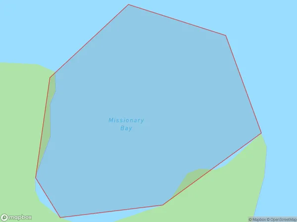 Missionary Bay, Marlborough Polygon Area Map