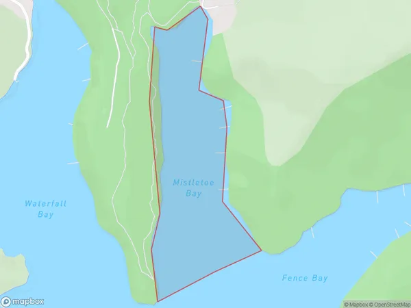 Mistletoe Bay, Marlborough Polygon Area Map