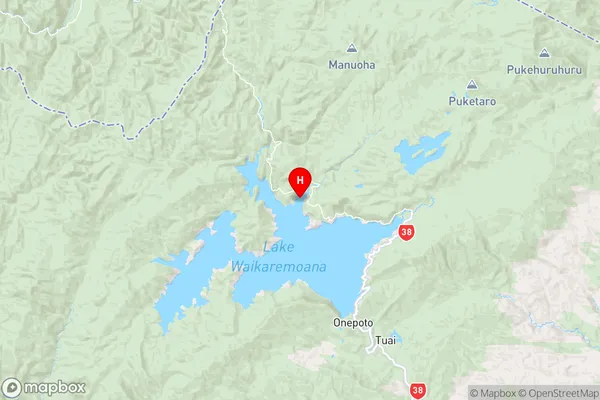 Mokau Inlet,Hawke's Bay Region Map