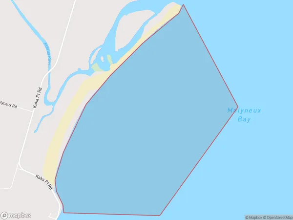 Molyneux Bay, Otago Polygon Area Map