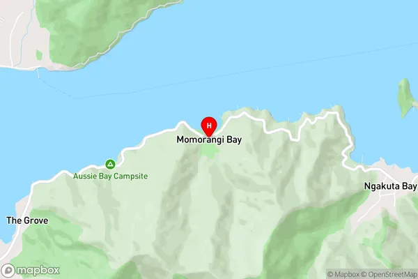 Momorangi Bay,Marlborough Area Map