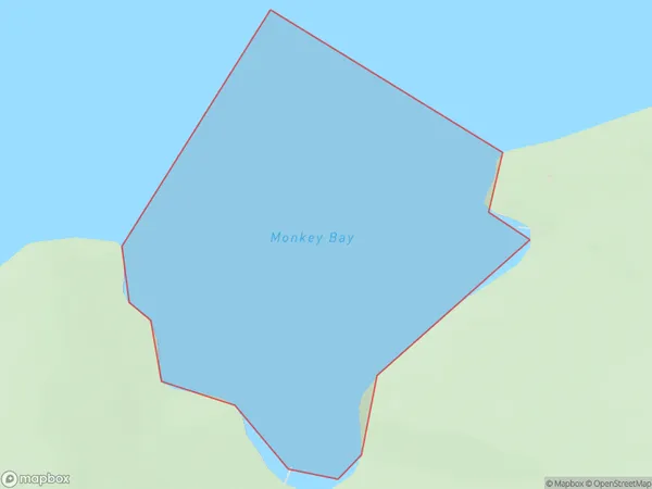 Monkey Bay, Marlborough Polygon Area Map