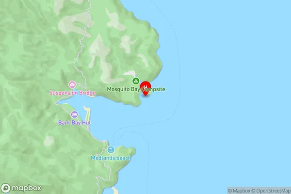 Mosquito Bay,Tasman Area Map