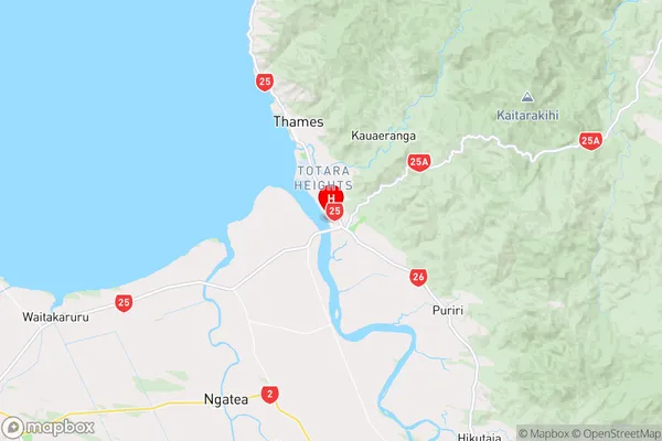 Kopu,Waikato Region Map