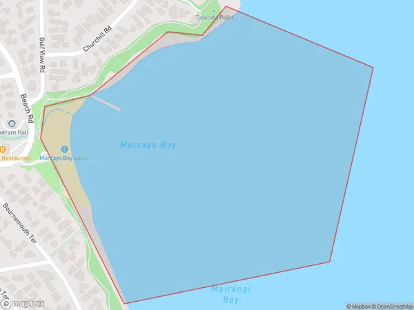 Murrays Bay, Auckland Polygon Area Map