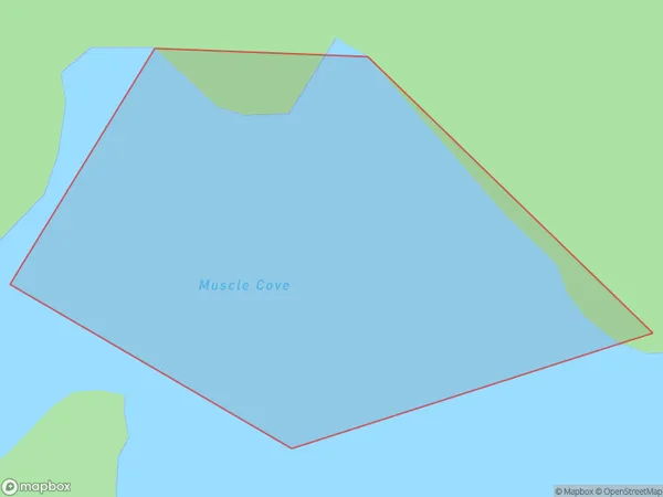 Muscle Cove, Southland Polygon Area Map