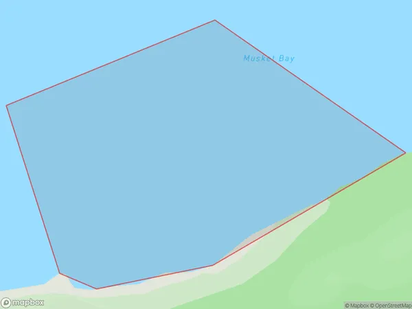 Musket Bay, Southland Polygon Area Map