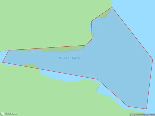 Mussel Cove, Southland Polygon Area Map