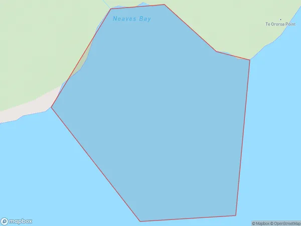 Neaves Bay, Waikato Polygon Area Map