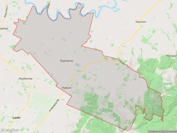 Koputaroa, Manawatu-Wanganui Polygon Area Map