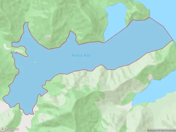 Nydia Bay, Marlborough Polygon Area Map