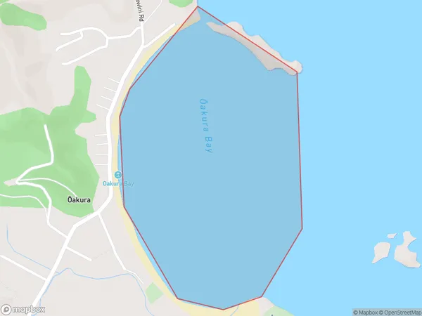 Oakura Bay, Northland Polygon Area Map