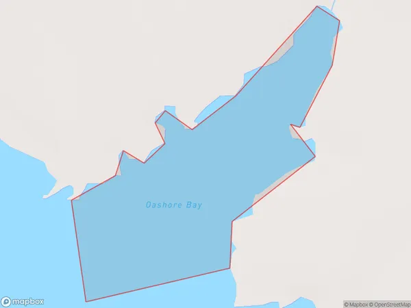 Oashore Bay, Canterbury Polygon Area Map