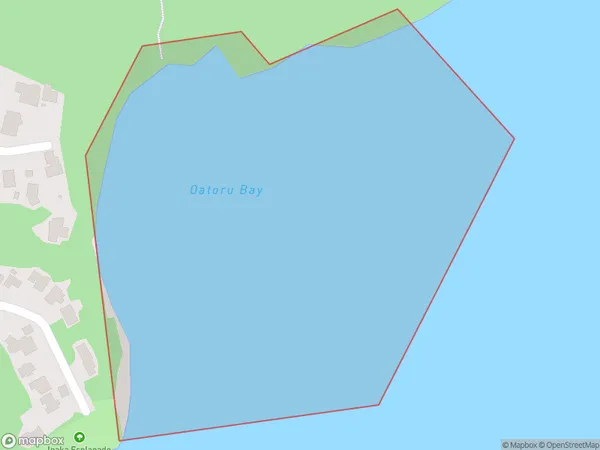 Oatoru Bay, Auckland Polygon Area Map