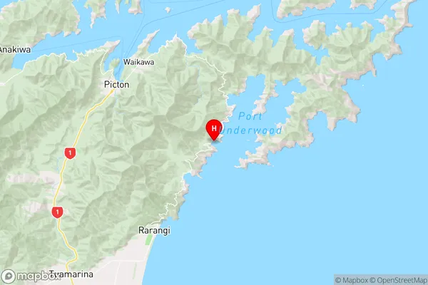 Ocean Bay,Marlborough Region Map