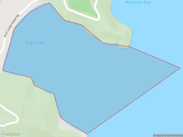 Ocean Bay, Marlborough Polygon Area Map