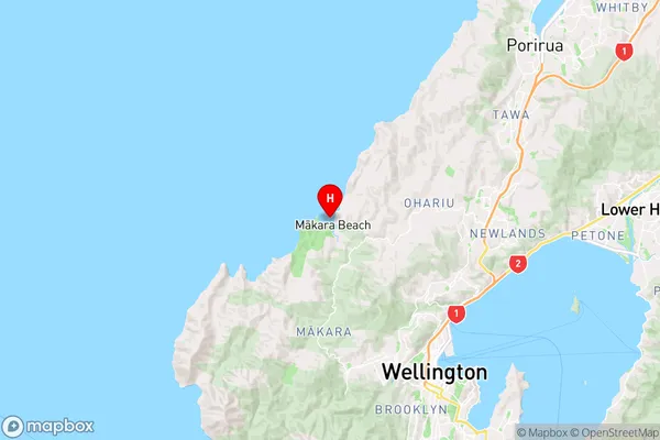 Ohariu Bay,Wellington Region Map