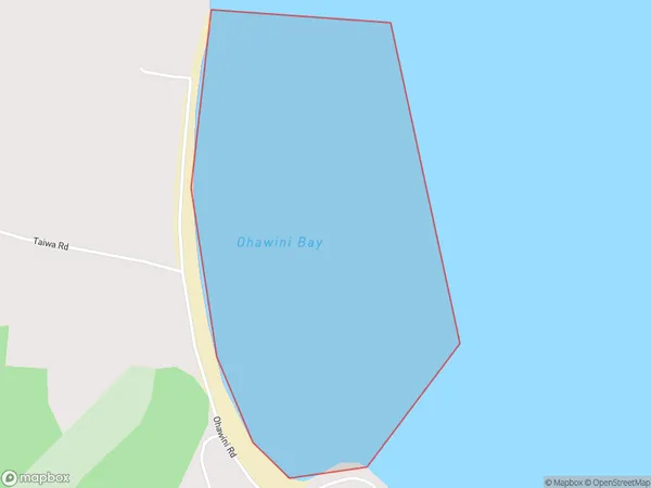 Ohawini Bay, Northland Polygon Area Map