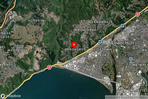 Korokoro,Wellington Satellite Map