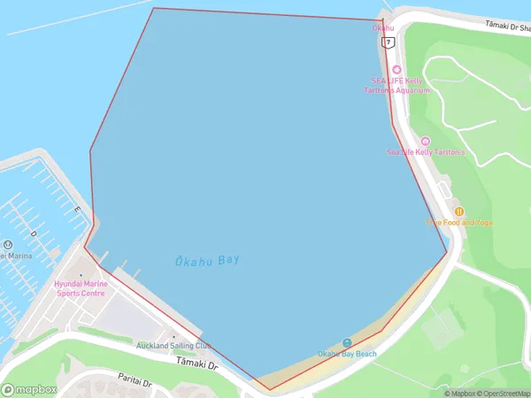 Okahu Bay, Marlborough Polygon Area Map