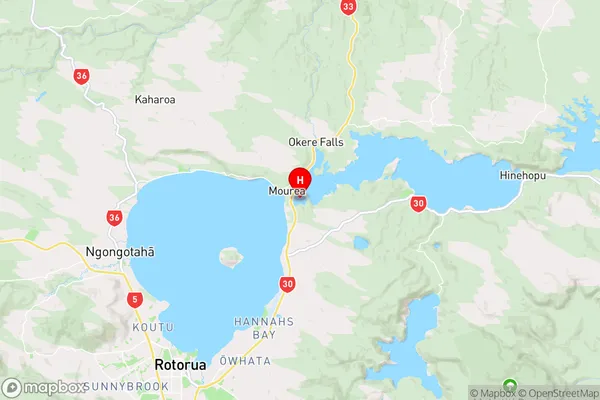 Okawa Bay,Bay of Plenty Region Map