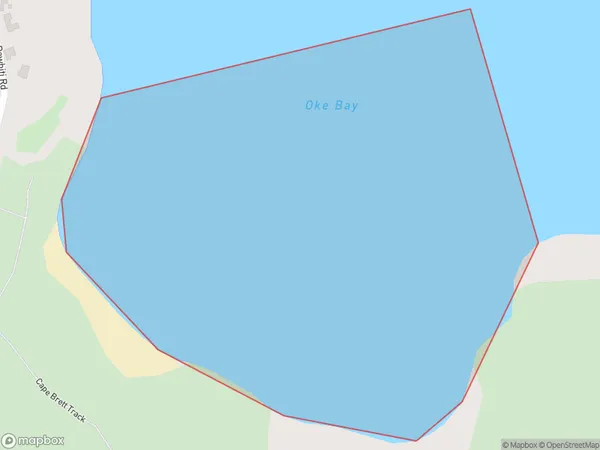 Oke Bay, Northland Polygon Area Map