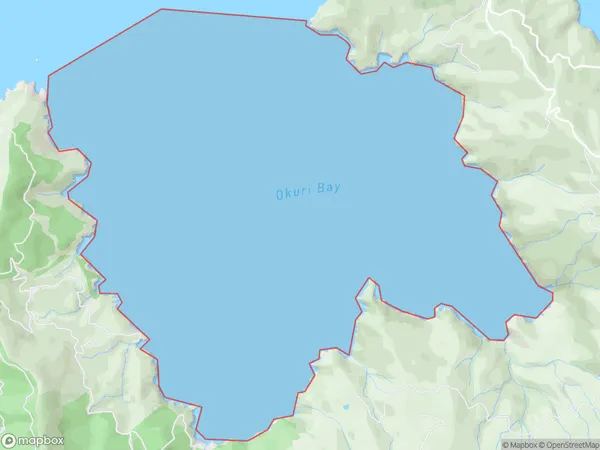 Okuri Bay, Marlborough Polygon Area Map