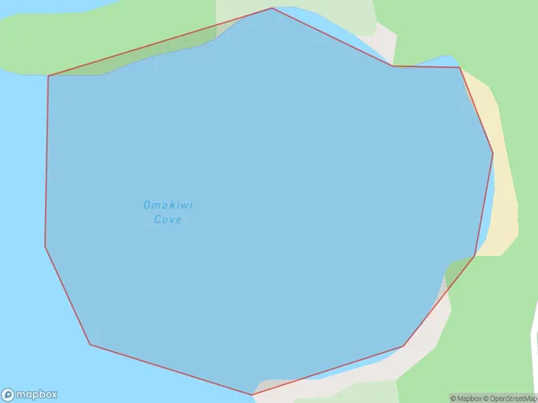 Omakiwi Cove, Northland Polygon Area Map
