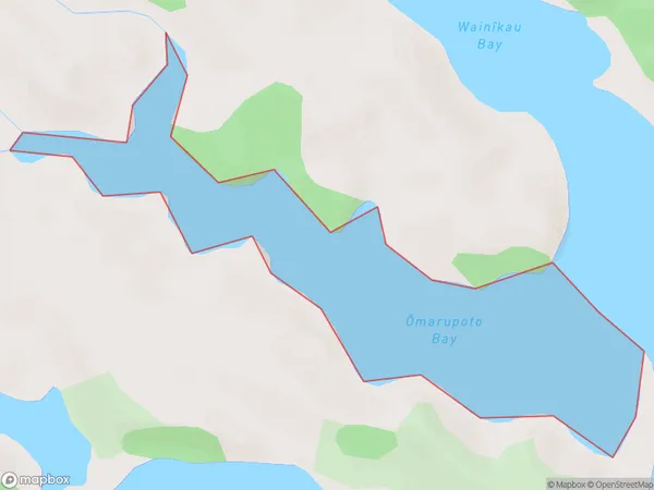 Omarupoto Bay, Bay of Plenty Polygon Area Map