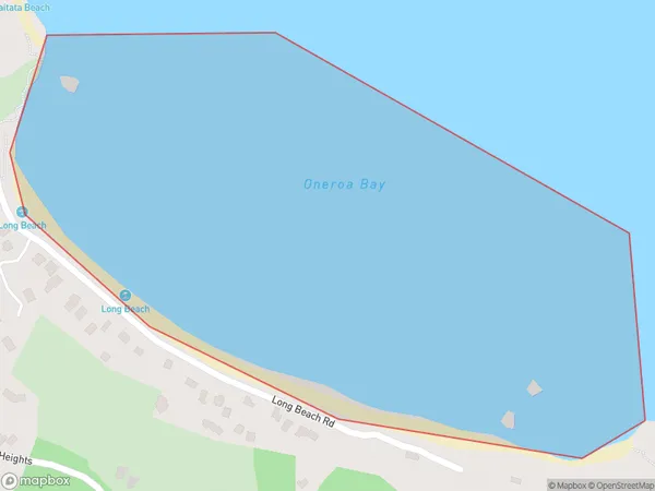 Oneroa Bay, Northland Polygon Area Map