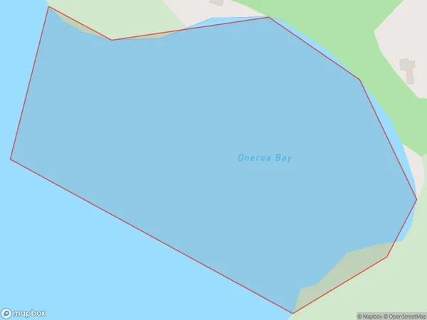 Oneroa Bay, Northland Polygon Area Map