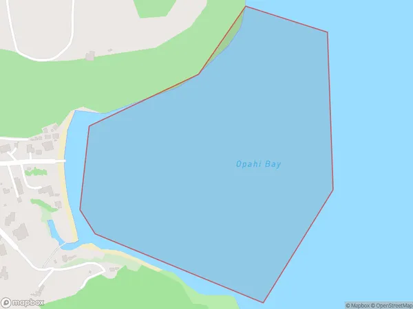 Opahi Bay, Auckland Polygon Area Map