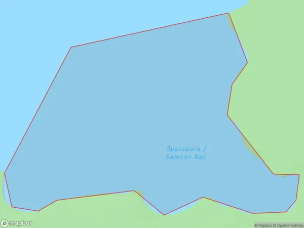 Oparapara / Samson Bay, Marlborough Polygon Area Map