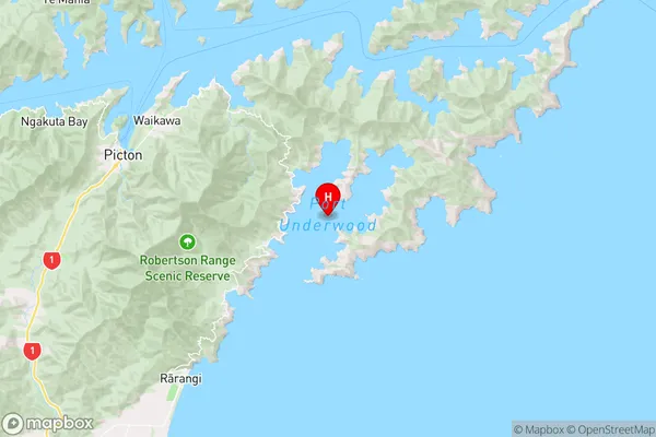Opihi Bay,Marlborough Region Map