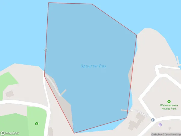 Opourau Bay, Hawke's Bay Polygon Area Map